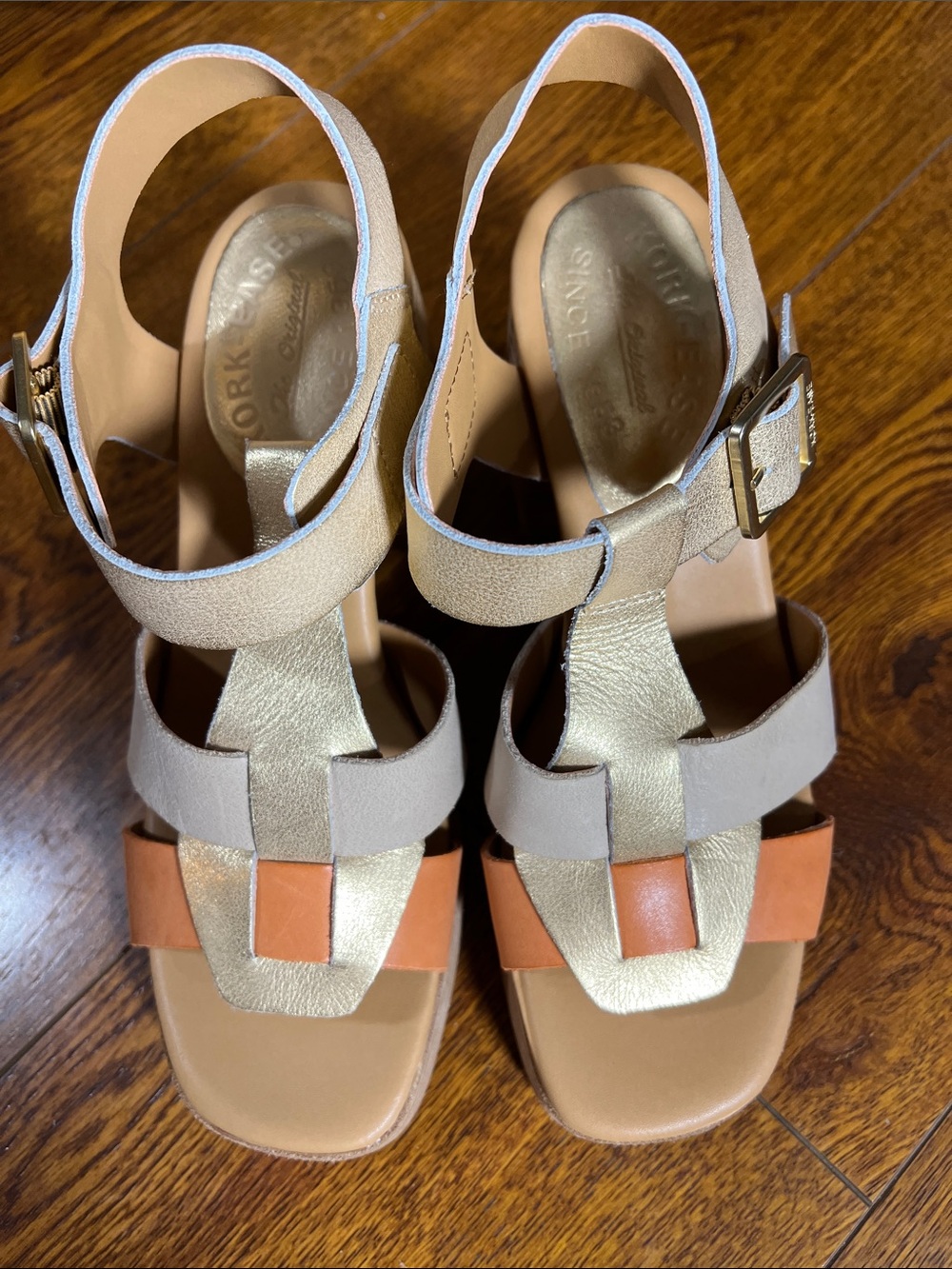 NWOB $150 (Whoops!) Kork-Ease Macey Colorblock Platform Heel Sandals – Size 7 - Picture 4 of 7